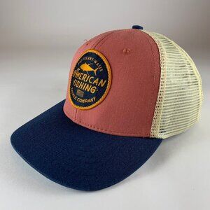 AFTCO Mens Pink Navy Blue Beige Snapback Trucker Hat